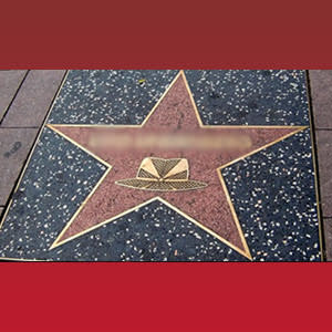 Hollywood Walk of Fame Star red border